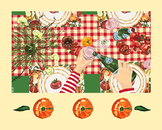 Pour One Out for Tomatoes (10"x8" print)