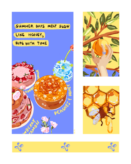 Peach & Honey (8"x10" print)